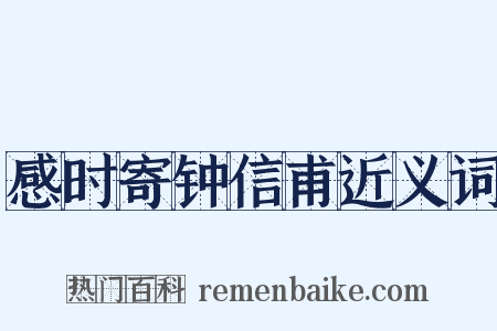 感时寄钟信甫近义词是什么意思的图片